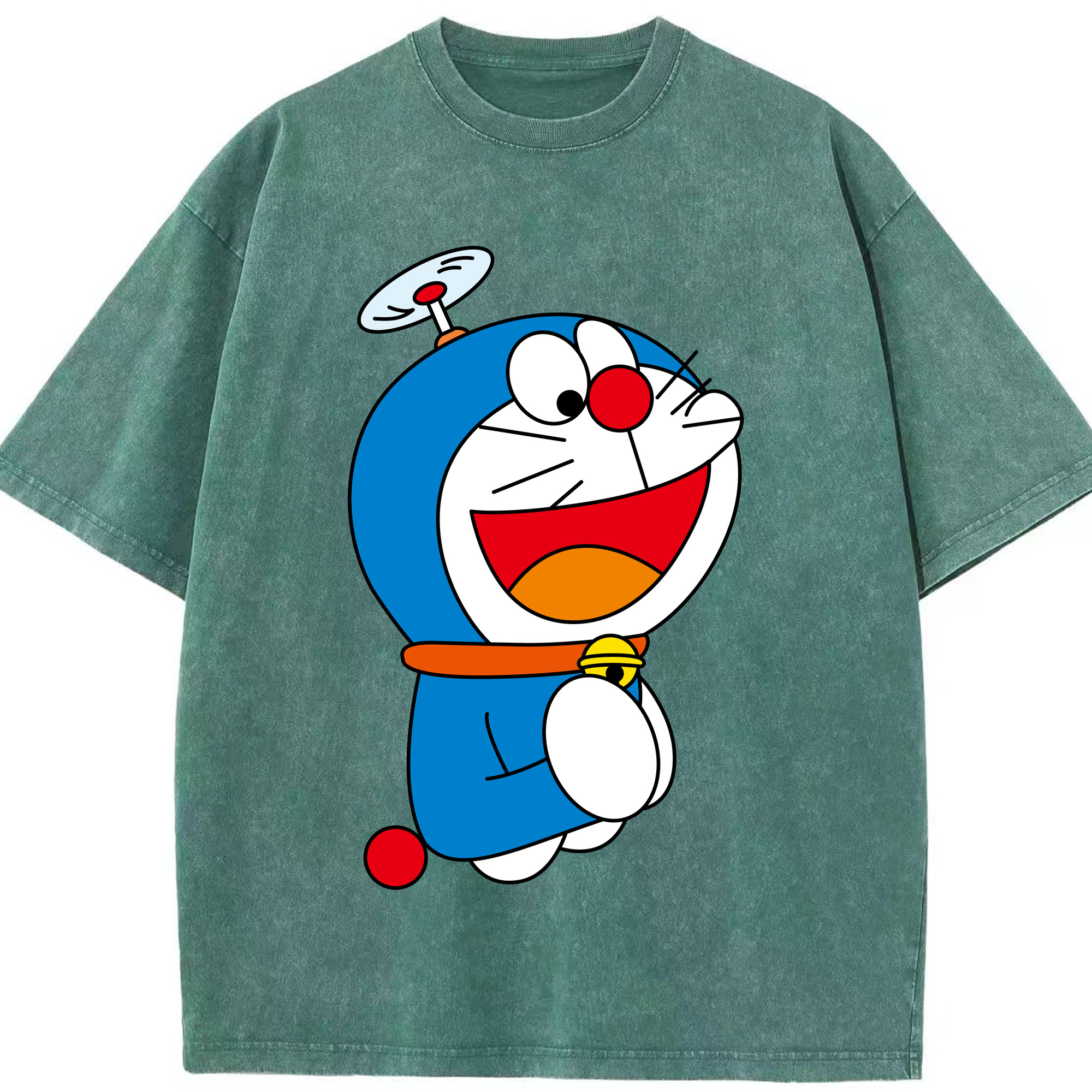 （画像用） ドラえもん Doraemon 綿100% ヴィンテージ風 半袖Tシャツ（フロントプリント）